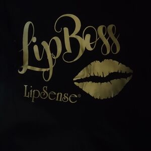 LipSense Elegant Black Tote with Gold Logo